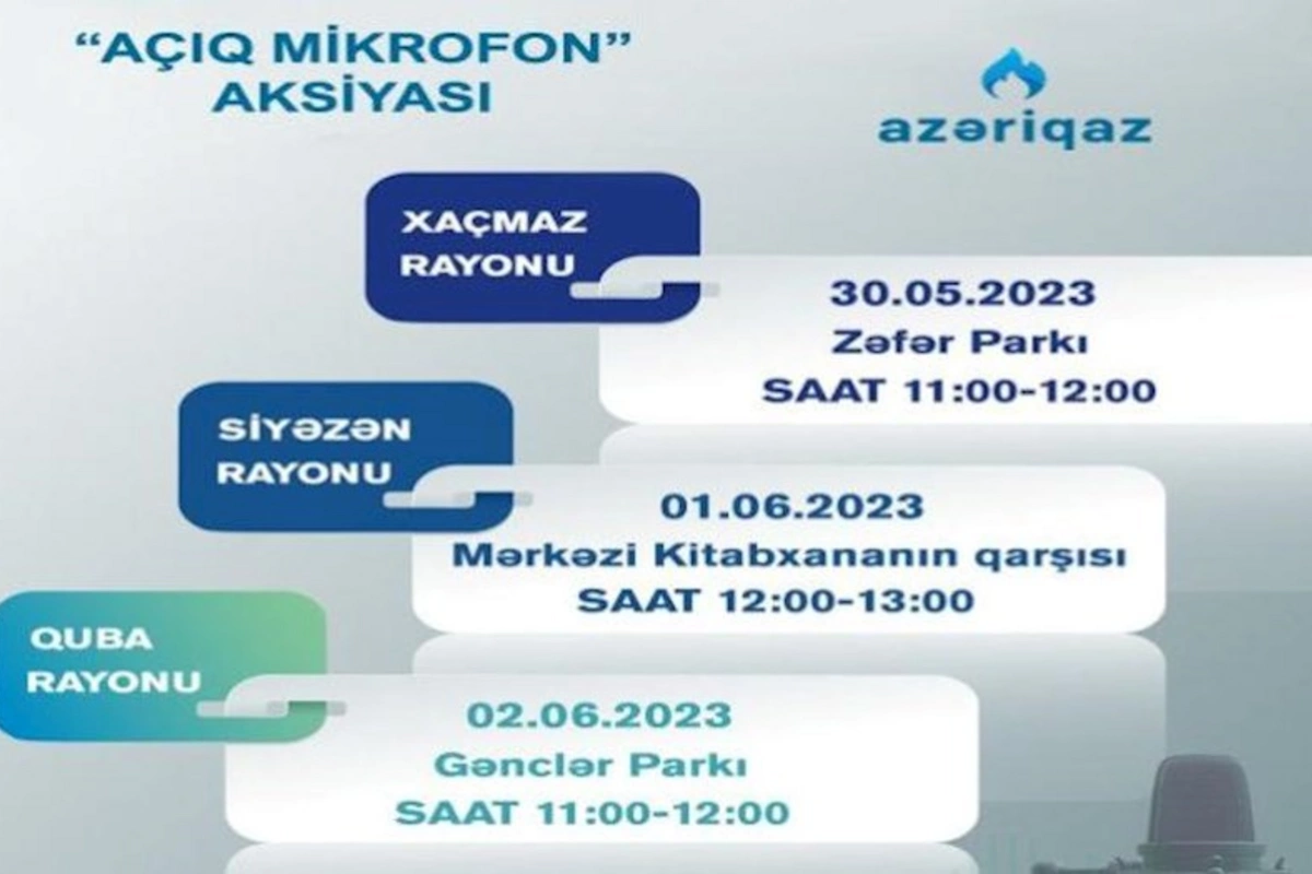 Azəriqaz”ın “Açıq mikrofon” aksiyası davam edir
