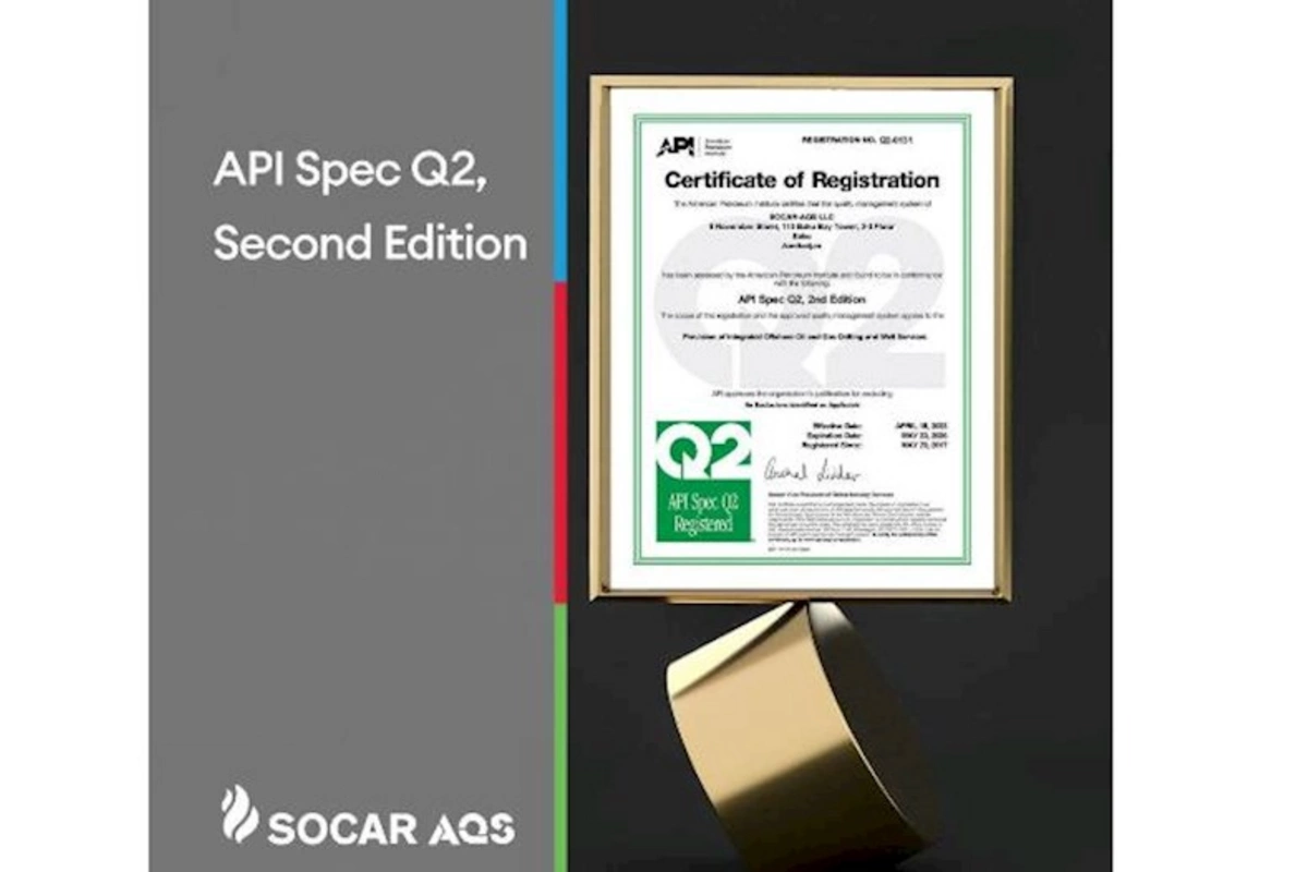 SOCAR AQŞ “API Spec Q2” İkinci Nəşr Sertifikatını əldə edir