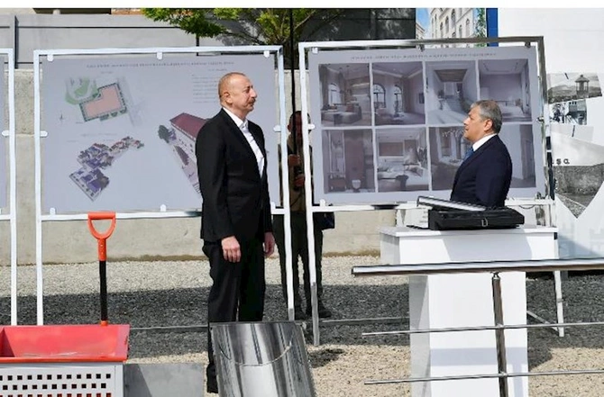 Şuşanın Qarabağ küçəsində qeyri-yaşayış binasının təməli qoyuldu — YENİLƏNİB (FOTO)