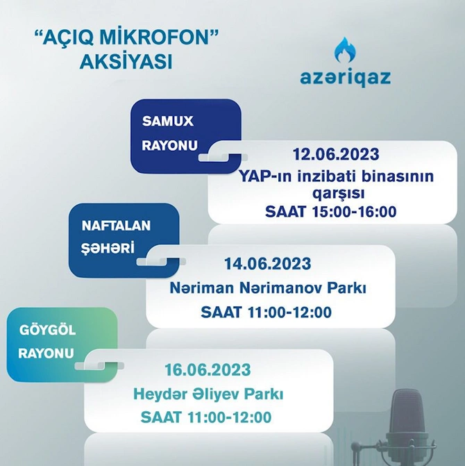 SOCAR Azəriqaz İB-nin Açıq mikrofon aksiyası davam edir