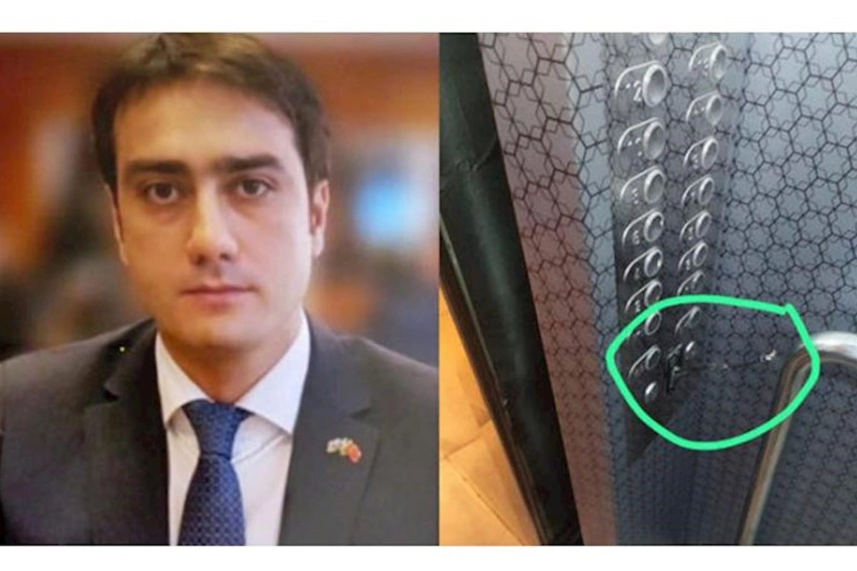 Bakıda məhkəmə hakimi bina liftinin düymələrini qırdı — VİDEO/FOTO