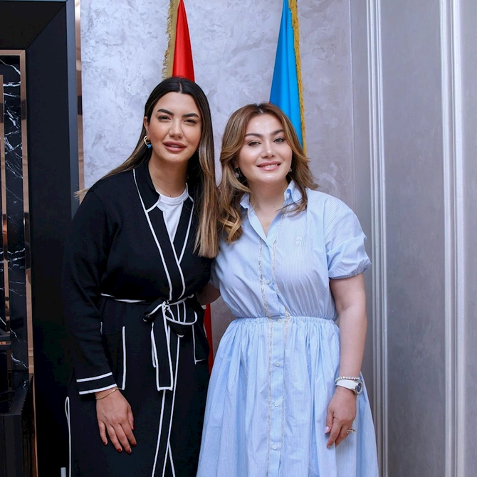 Fulya Öztürk Ruhi Əliyeva ilə görüşdü — FOTOLAR