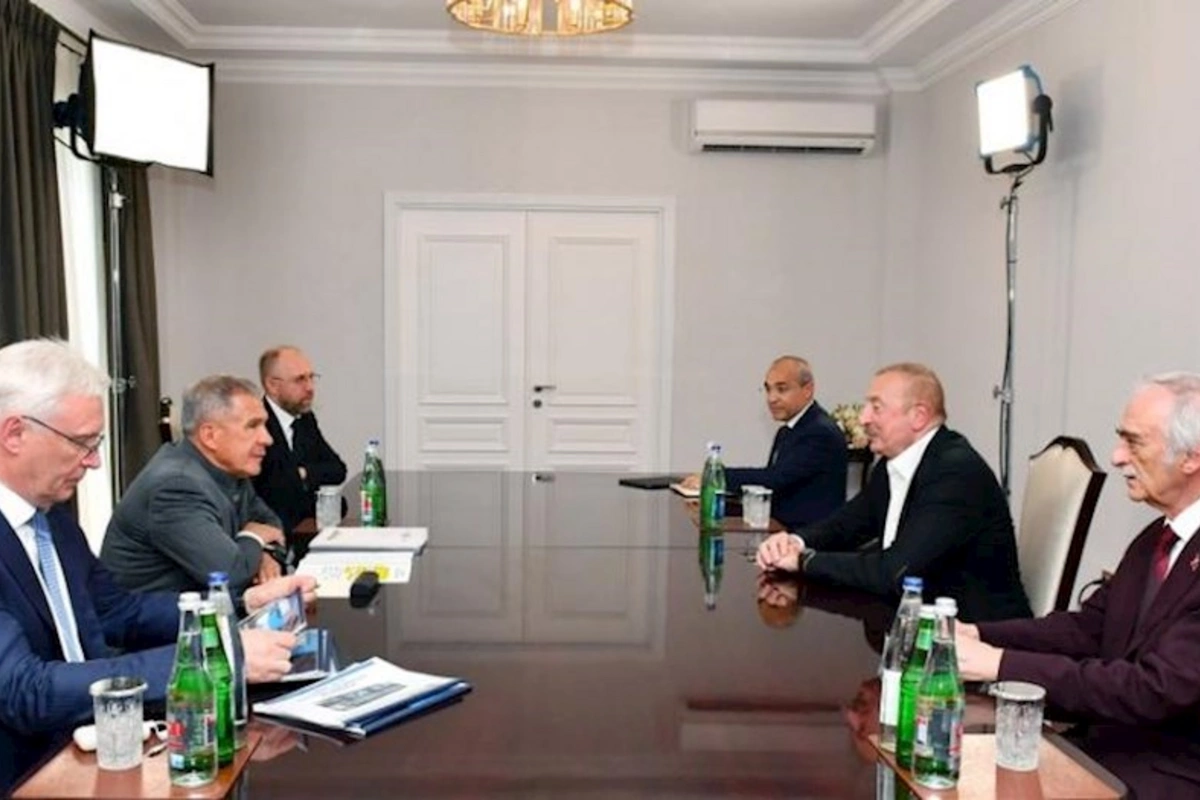 Prezident İlham Əliyevin Tatarıstanın Rəisi Rüstəm Minnixanov ilə görüşü olub — YENİLƏNİB