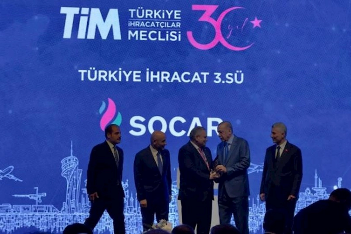 Prezident Rəcəb Tayyib Ərdoğan SOCAR-a mükafat təqdim etdi