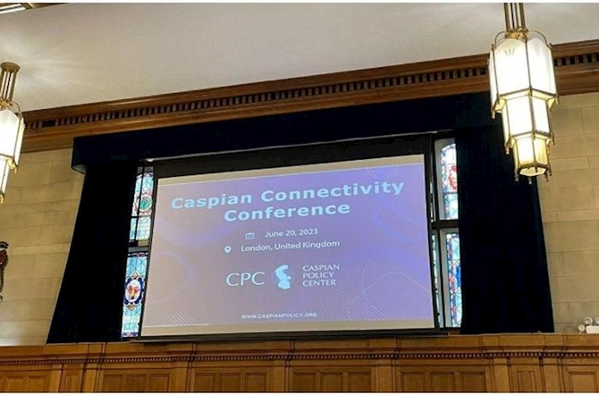 Ceyhun Bayramov “Caspian Connectivity” konfransında — FOTOLAR