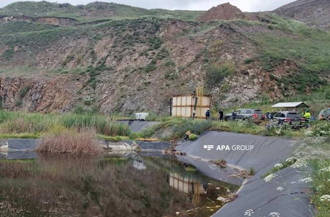 Dövlət Komissiyası Söyüdlüdəki süni gölə baxış keçirdi — FOTOLAR Dövlət Komissiyası Söyüdlüdəki süni gölə baxış keçirdi — FOTOLAR