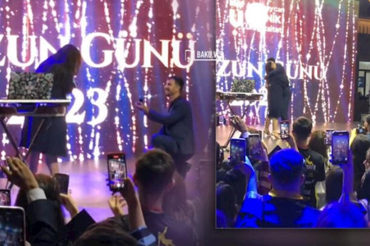 Bakıda məzun gecəsində EVLİLİK TƏKLİFİ EDİLDİ — VİDEO
