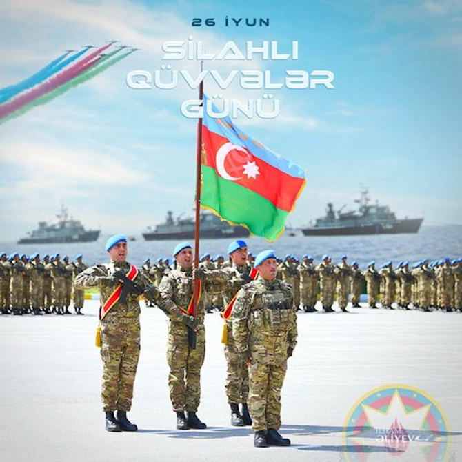 İlham Əliyev Silahlı Qüvvələr Günü ilə bağlı paylaşım edib — FOTO