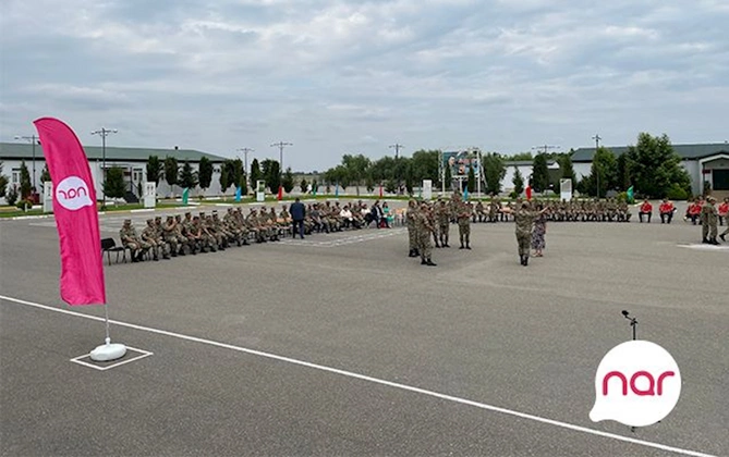 Nar Silahlı Qüvvələr Günü münasibətilə hərbçiləri təbrik etdi — FOTOLAR