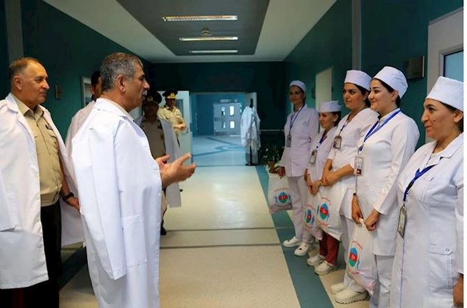 Zakir Həsənov hərbi hospitalda — VİDEO/FOTOLAR