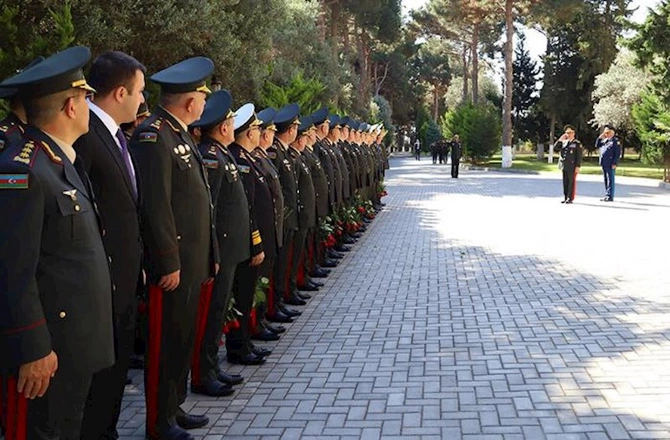 Zakir Həsənov hərbi qulluqçulara hərbi rütbələr təqdim etdi — FOTOLAR