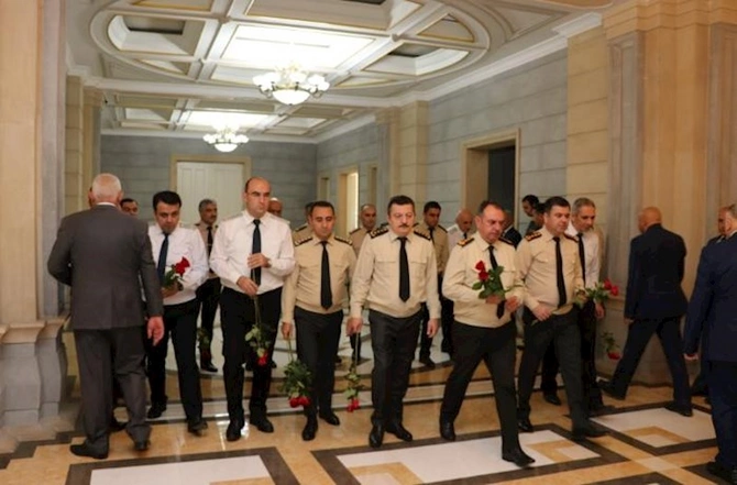 Hərbi Prokurorluqda qazilərlə görüş keçirildi — FOTOLAR