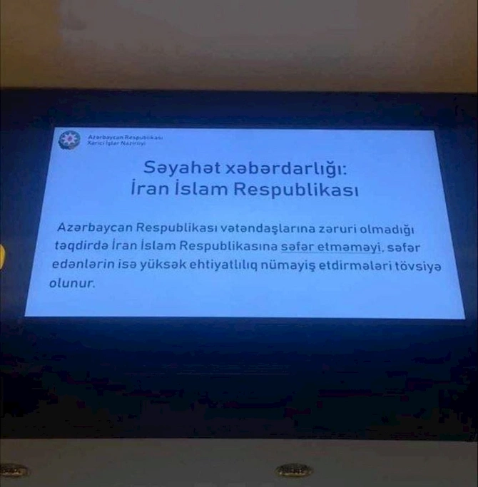 Hava Limanında İrana getməməklə bağlı xəbərdarlıq — FOTO