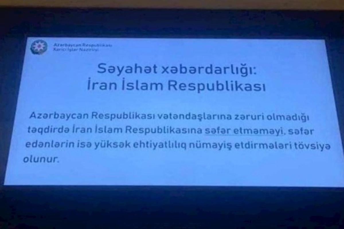 Hava Limanında İrana getməməklə bağlı xəbərdarlıq — FOTO