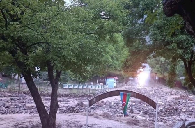 Leysan rayonları bu vəziyyətə saldı — VİDEO/FOTO