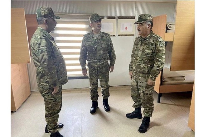 Azad edilmiş ərazilərdə yeni hərbi obyektlər istifadəyə verildi — FOTOLAR