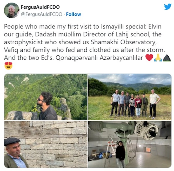 İsmayıllıda tufana düşən Britaniya səfiri geyim və qida ilə təmin olunub — FOTO