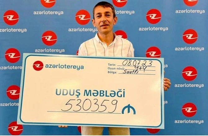 Azərlotereyada yarım milyon manatı qazananan kimdir? — FOTO Azərlotereyada yarım milyon manatı qazananan kimdir? — FOTO
