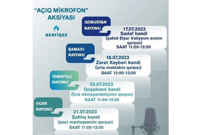 Daha 4 rayonda “Açıq mikrofon” qurulacaq — FOTO