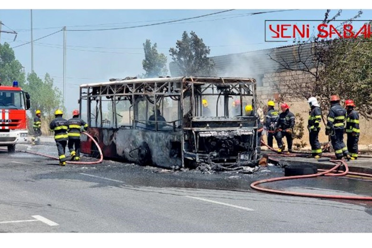 Bakıda DƏHŞƏT: 46 nömrəli avtobus partladı — VİDEO/FOTO