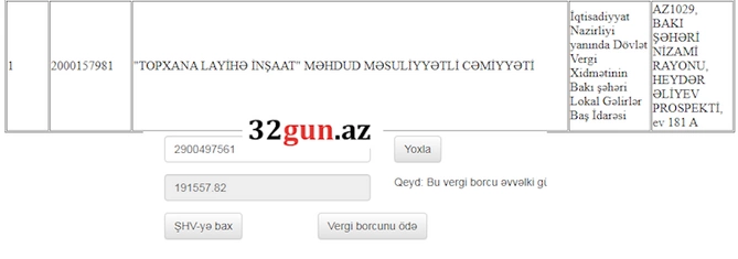 Seymur Orucovun nümayəndəliyi bu şirkəti tenderdə qalib seçdi — Külli miqdarda vergi borcu var Seymur Orucovun nümayəndəliyi bu şirkəti tenderdə qalib seçdi — Külli miqdarda vergi borcu var