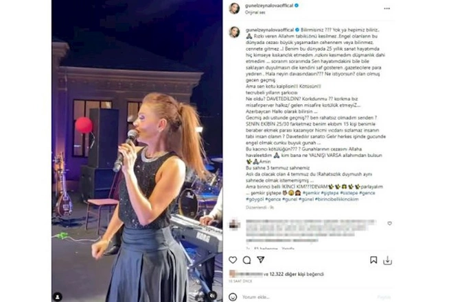 Günel Ebru Gündeşə od püskürdü: Ürəksizsən, pissən — FOTO Günel Ebru Gündeşə od püskürdü: Ürəksizsən, pissən — FOTO