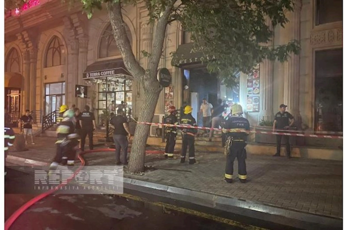 Bakıda restoranda güclü yanğın baş verib — VİDEO/FOTO