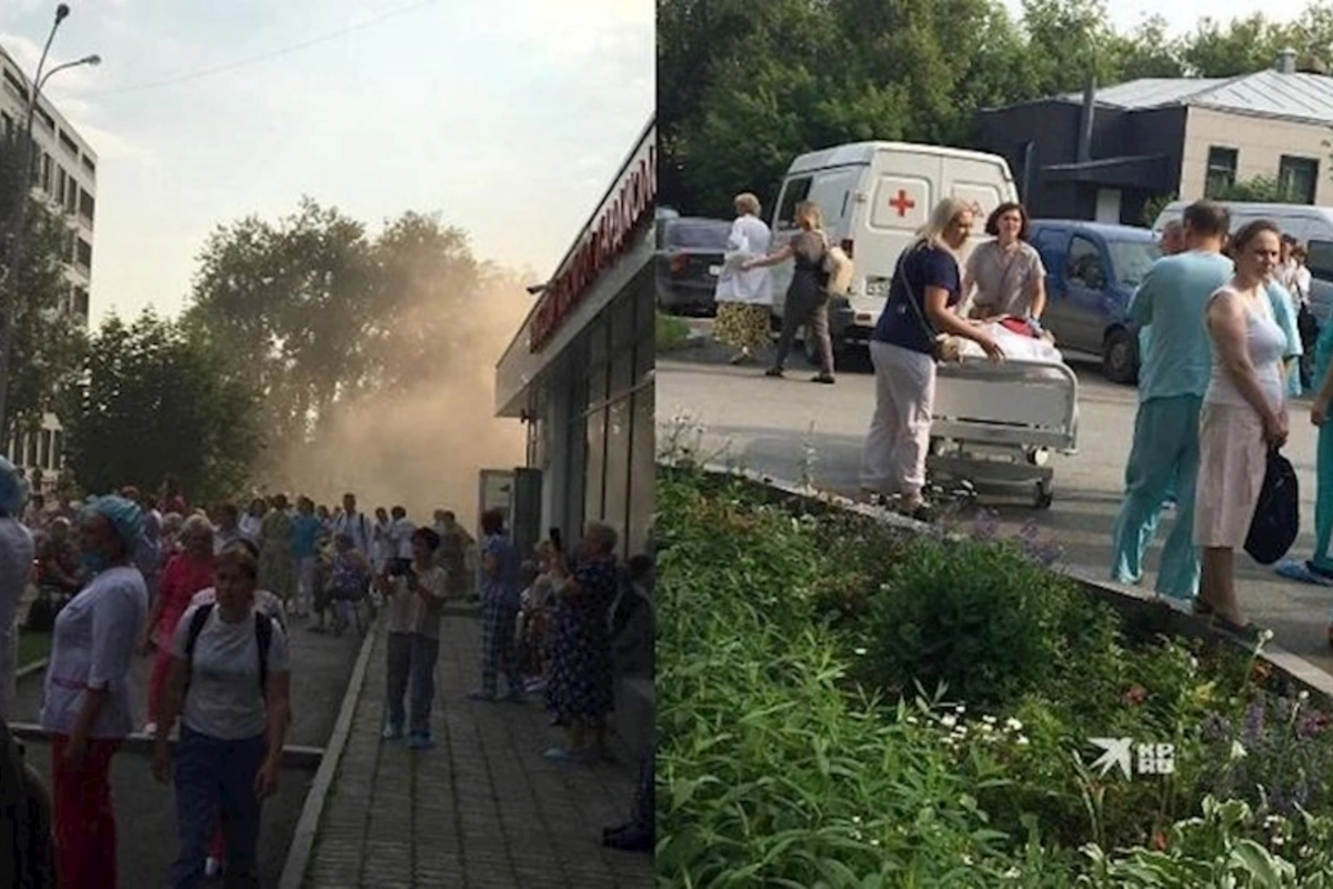 Kardiologiya İnstitutunda YANĞIN: 285 nəfər təxliyə edildi — FOTO