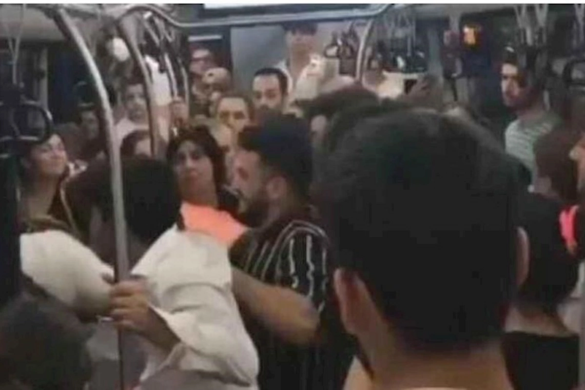 Avtobusda yer üstündə DAVA — VİDEO