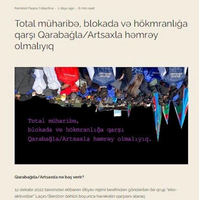 Azərbaycanlı “feministlərdən” növbəti təxribat: Azərbaycan əleyhinə bəyanatın feminizmlə nə əlaqəsi?