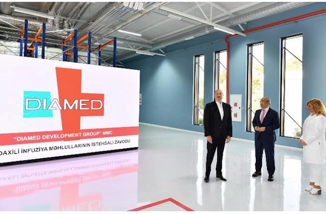Prezident “Diamed” dərman istehsalı zavodunun açılışında — FOTOLAR Prezident “Diamed” dərman istehsalı zavodunun açılışında — FOTOLAR