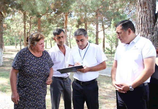 Həftənin sonuncu “Səyyar qəbul otağı” Naftalanda quruldu — FOTOLAR