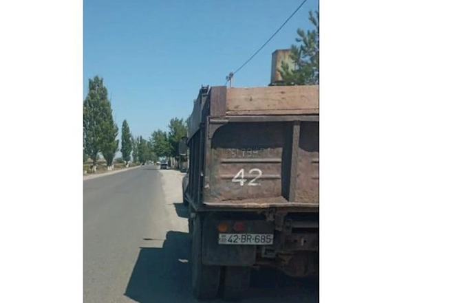 Qanunsuz qum-çınqıl daşıyanlar cərimələndi — FOTO