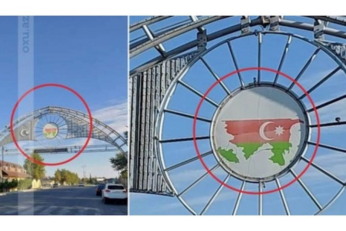 Zərdabda Azərbaycan bayrağına və xəritəsinə hörmətsizlik — FOTO