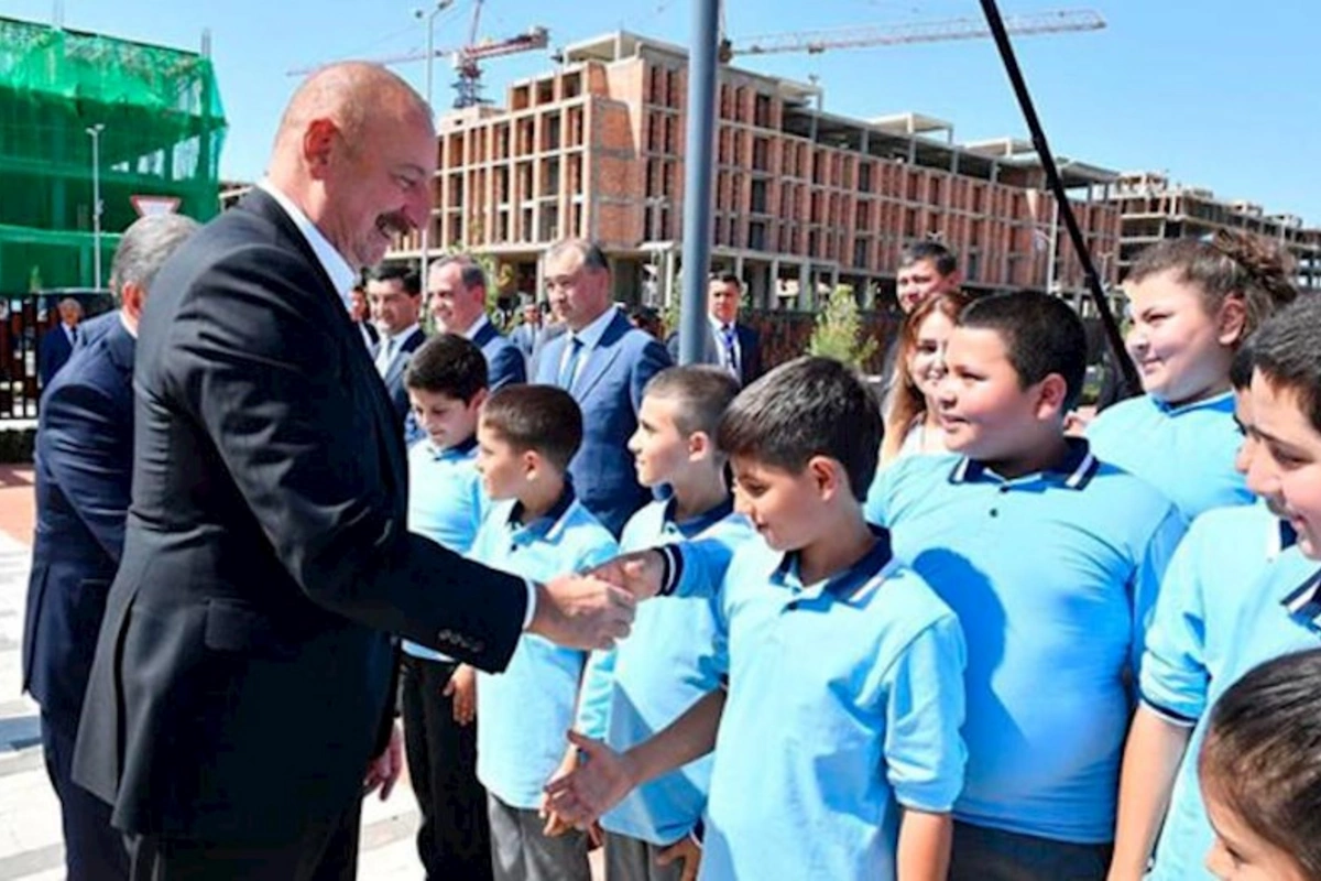 Mehriban Əliyeva Füzulidə məktəb açılışından paylaşım etdi — FOTOLAR