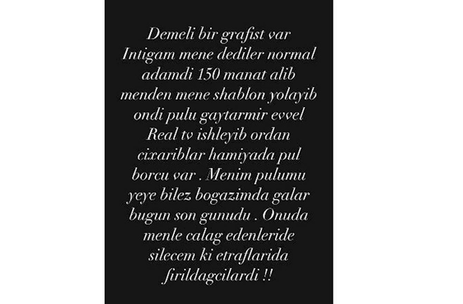 “Mənim pulumu yeyə bilməz, boğazında qalar”