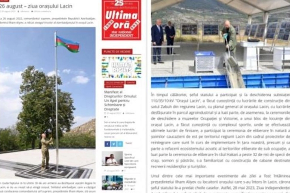 Rumıniya qəzetində Laçın şəhəri haqqında geniş məqalə dərc olunub — FOTO