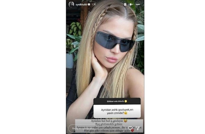 Aynişandan haqqındakı eşq şayiələrinə REAKSİYA — FOTO