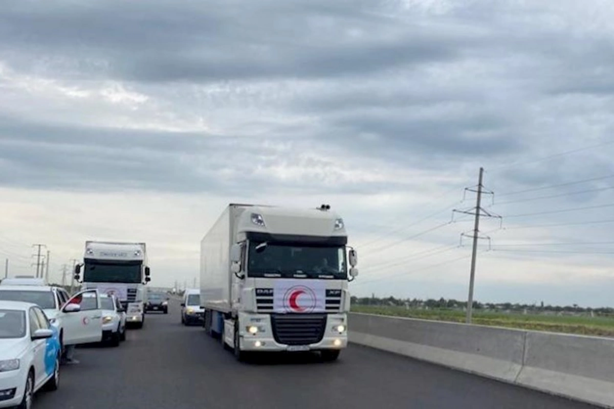 Humanitar yardım karvanı Ağdama çatdı
