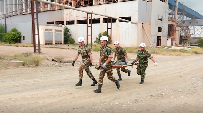 Gəncədə kompleks mülki müdafiə təlimi keçirilib — FOTO