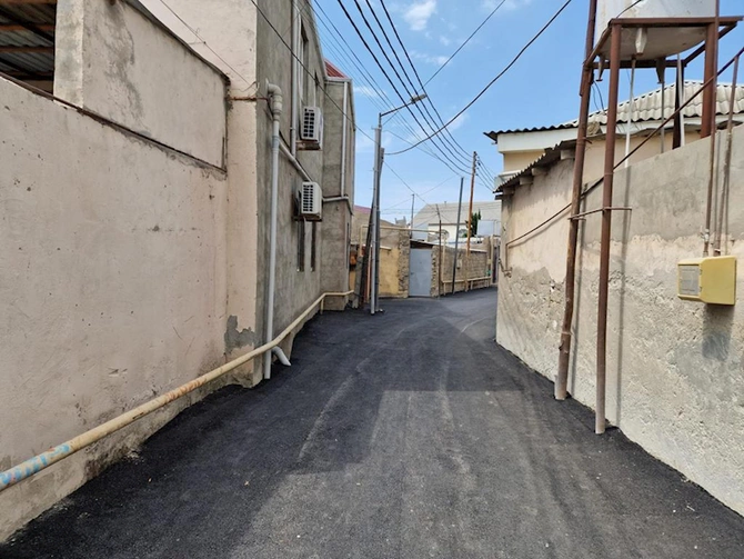 Suraxanıda növbəti küçə asfaltlanır — FOTOLAR