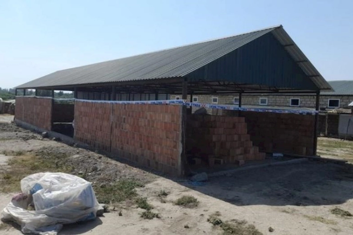 Oğuzda qanunsuz tikintinin qarşısı alındı — VİDEO
