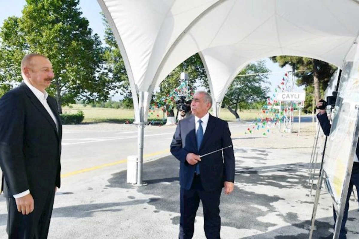 Prezident Qarapapaq-Çaylı yolunun açılışında iştirak etdi