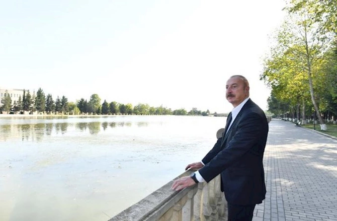 İlham Əliyev Qazaxa getdi — FOTOLAR