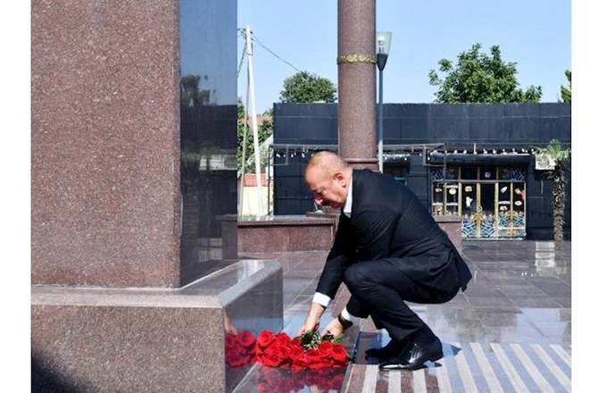 İlham Əliyev Şəmkirdə səfərdədir — FOTOLAR