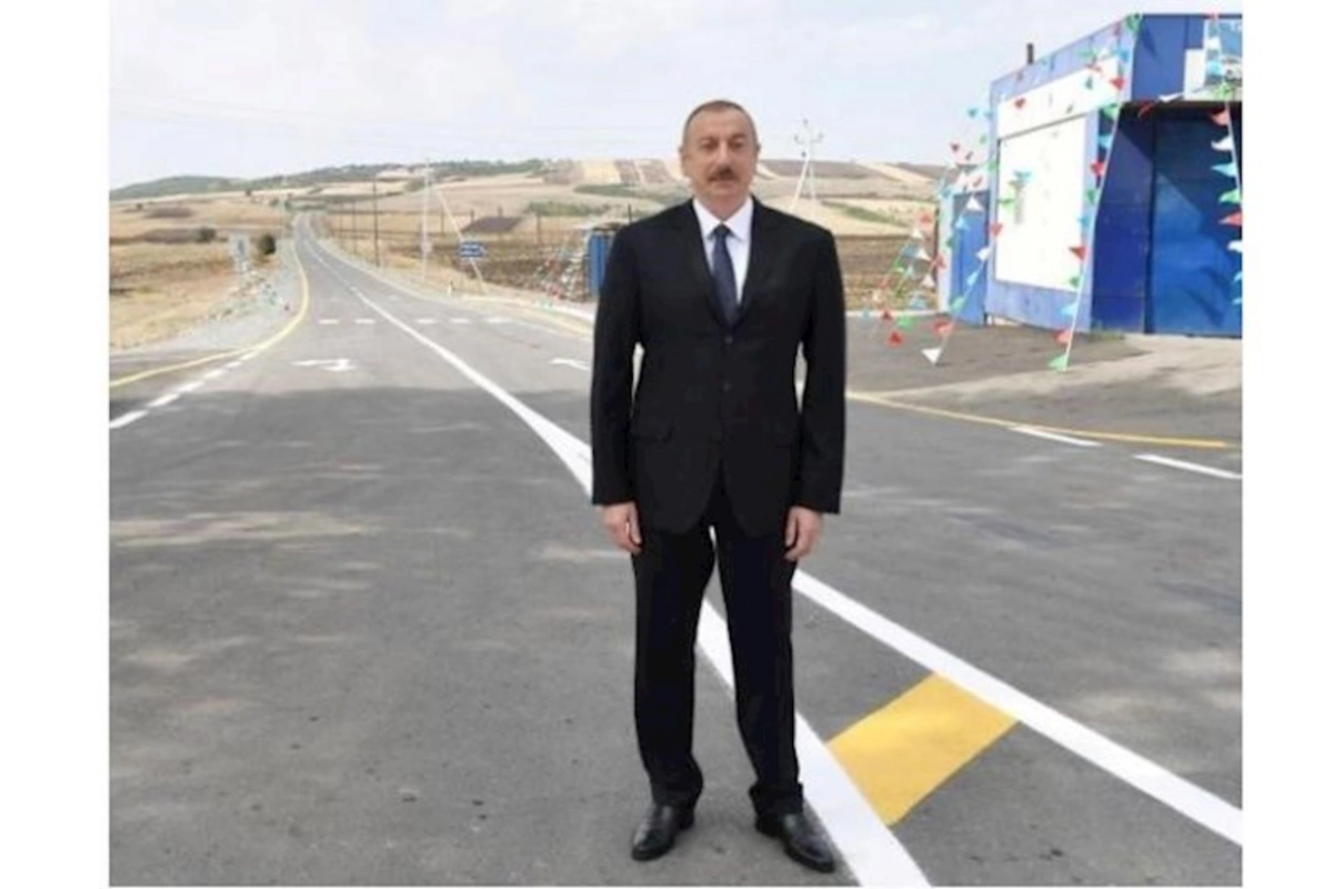 Prezident avtomobil yolunun açılışında iştirak etdi