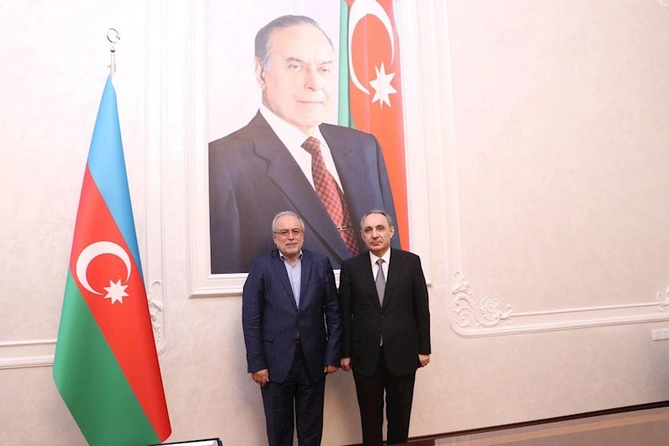Kamran Əliyev İranın Baş prokurorunun müavinini qəbul edib — FOTOLAR