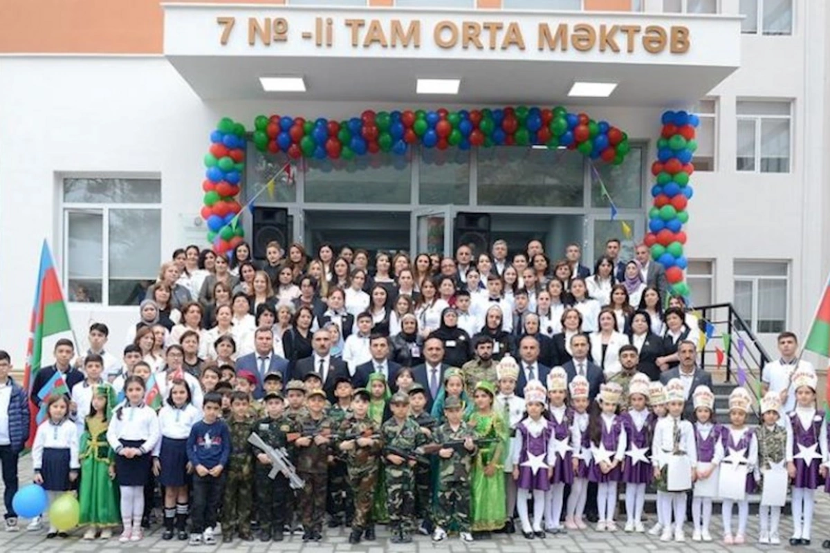 Şəkidə yeni məktəb binası istifadəyə verildi — FOTOLAR