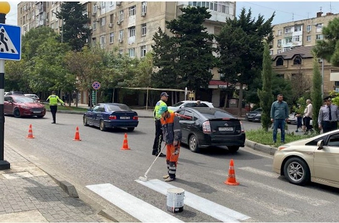 DYP Xətaidə məktəblərin qarşısında bu işləri gördü — VİDEO/FOTO