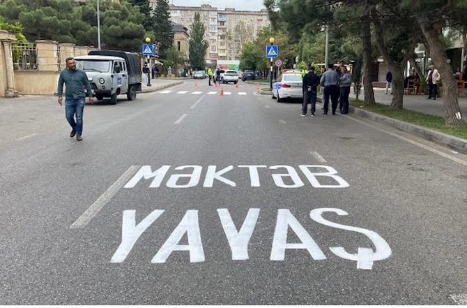 DYP Xətaidə məktəblərin qarşısında bu işləri gördü — VİDEO/FOTO